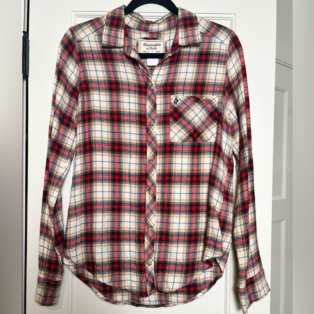 Abercrombie & Fitch Long Sleeve Plaid Button Down (Medium)
